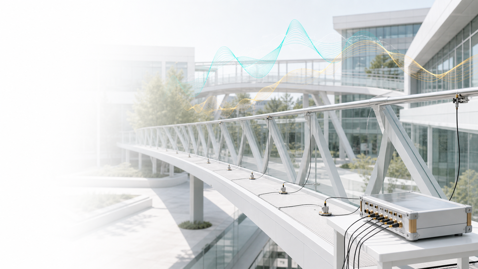 Instrumented campus footbridge