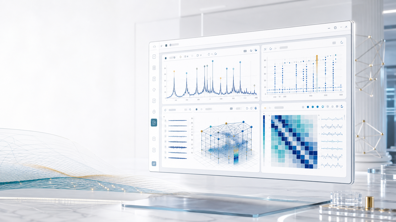 Modal Master analysis console with per-mode evidence panels